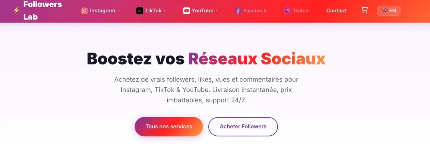 Followers Lab - acheter followers Instagram de qualité